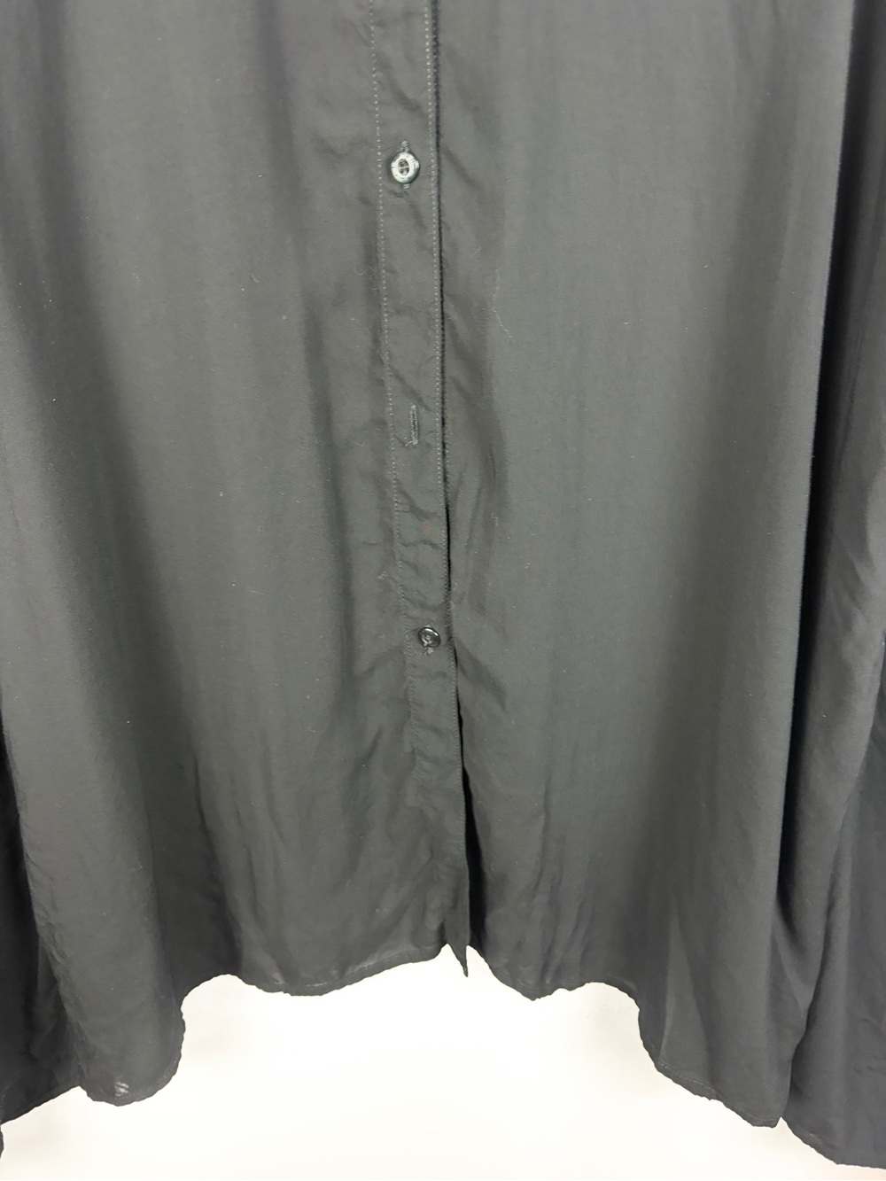 Lauren Ralph Lauren Black Oversized Batwing Dolman Shirt L/XL FLAW - Picture 9 of 16